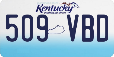 KY license plate 509VBD