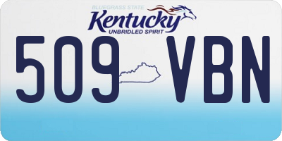 KY license plate 509VBN