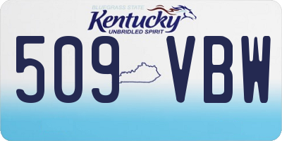KY license plate 509VBW