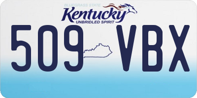 KY license plate 509VBX