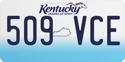 KY license plate 509VCE