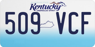 KY license plate 509VCF