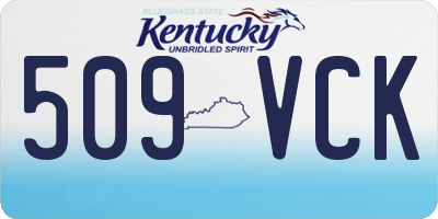 KY license plate 509VCK