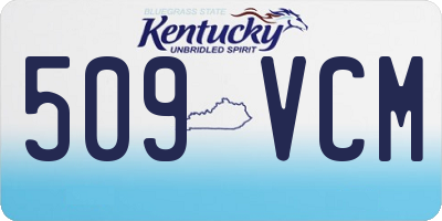 KY license plate 509VCM