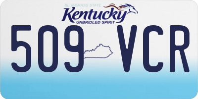 KY license plate 509VCR