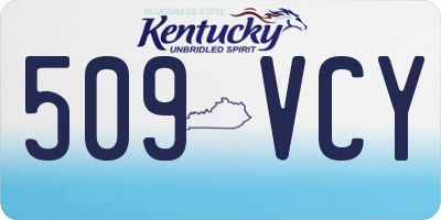KY license plate 509VCY