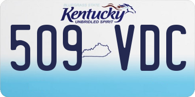 KY license plate 509VDC