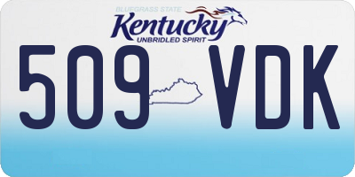 KY license plate 509VDK