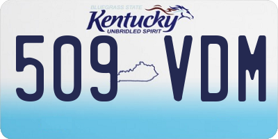 KY license plate 509VDM