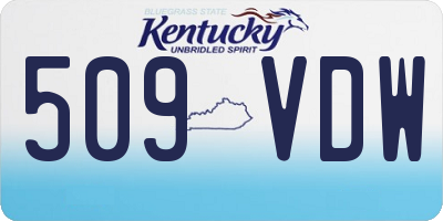 KY license plate 509VDW