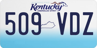 KY license plate 509VDZ
