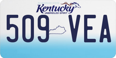 KY license plate 509VEA