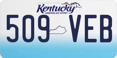 KY license plate 509VEB