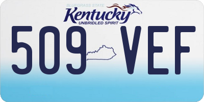 KY license plate 509VEF