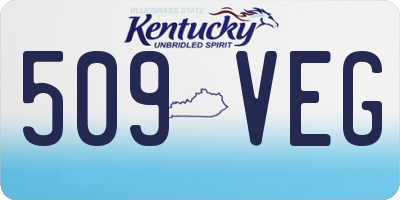 KY license plate 509VEG