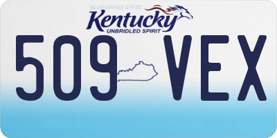 KY license plate 509VEX