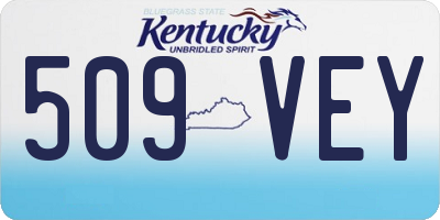 KY license plate 509VEY