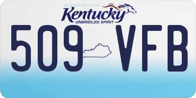 KY license plate 509VFB