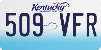 KY license plate 509VFR