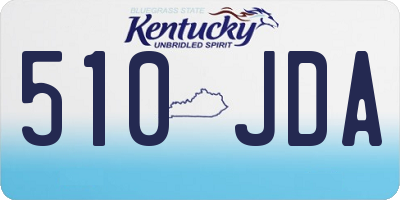 KY license plate 510JDA