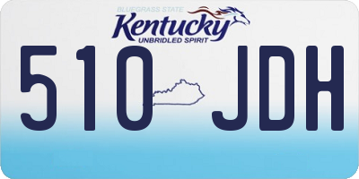 KY license plate 510JDH