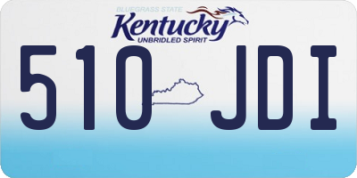 KY license plate 510JDI