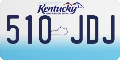 KY license plate 510JDJ