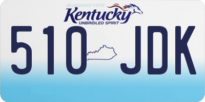 KY license plate 510JDK