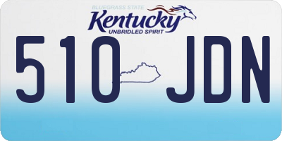 KY license plate 510JDN