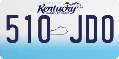 KY license plate 510JDO