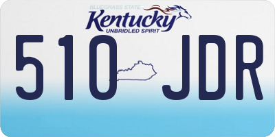 KY license plate 510JDR