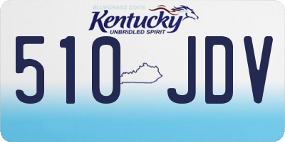 KY license plate 510JDV