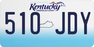 KY license plate 510JDY
