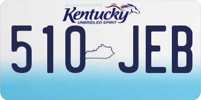 KY license plate 510JEB