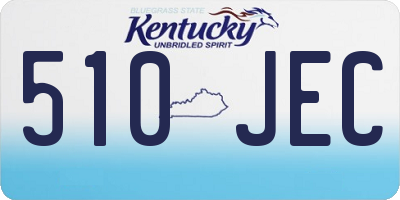 KY license plate 510JEC