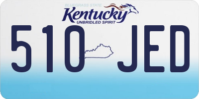 KY license plate 510JED