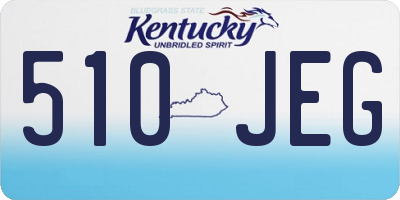 KY license plate 510JEG