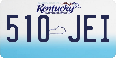 KY license plate 510JEI