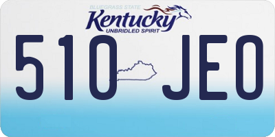 KY license plate 510JEO