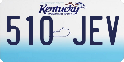 KY license plate 510JEV