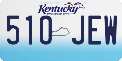 KY license plate 510JEW