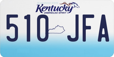 KY license plate 510JFA