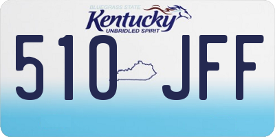 KY license plate 510JFF