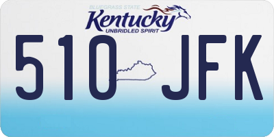 KY license plate 510JFK