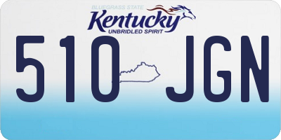 KY license plate 510JGN