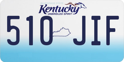 KY license plate 510JIF