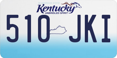 KY license plate 510JKI