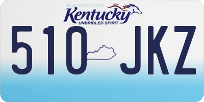 KY license plate 510JKZ