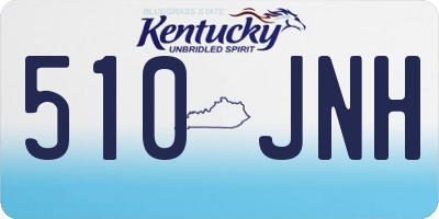 KY license plate 510JNH