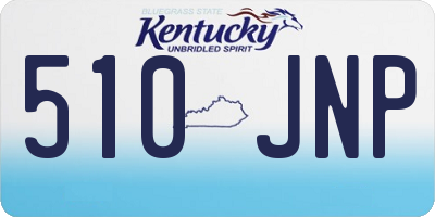 KY license plate 510JNP